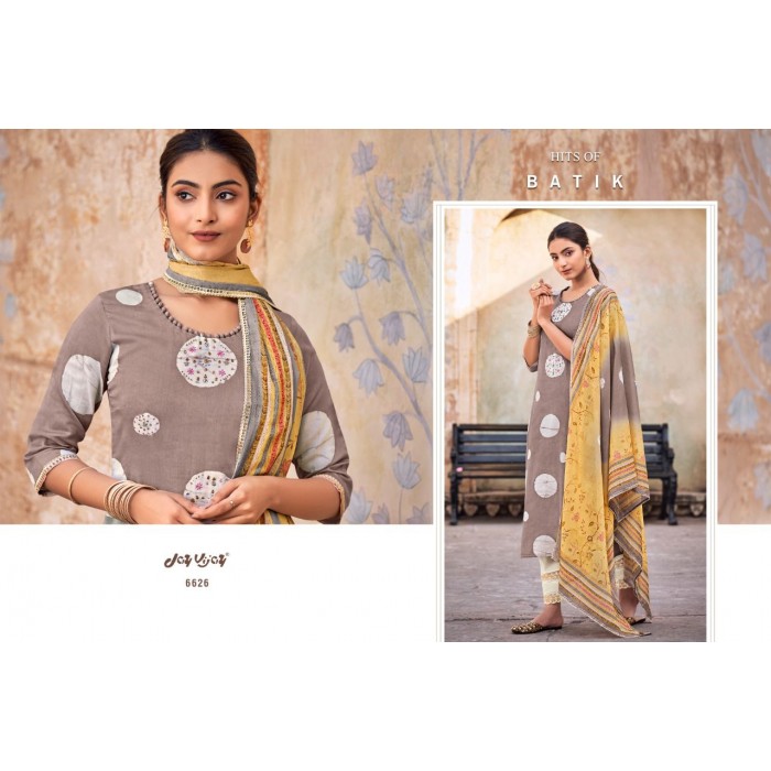 Jay Vijay Hits Of Batik Pure Cotton Satin Block Print Dress Materials